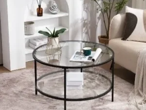 round glass coffee table in qatar